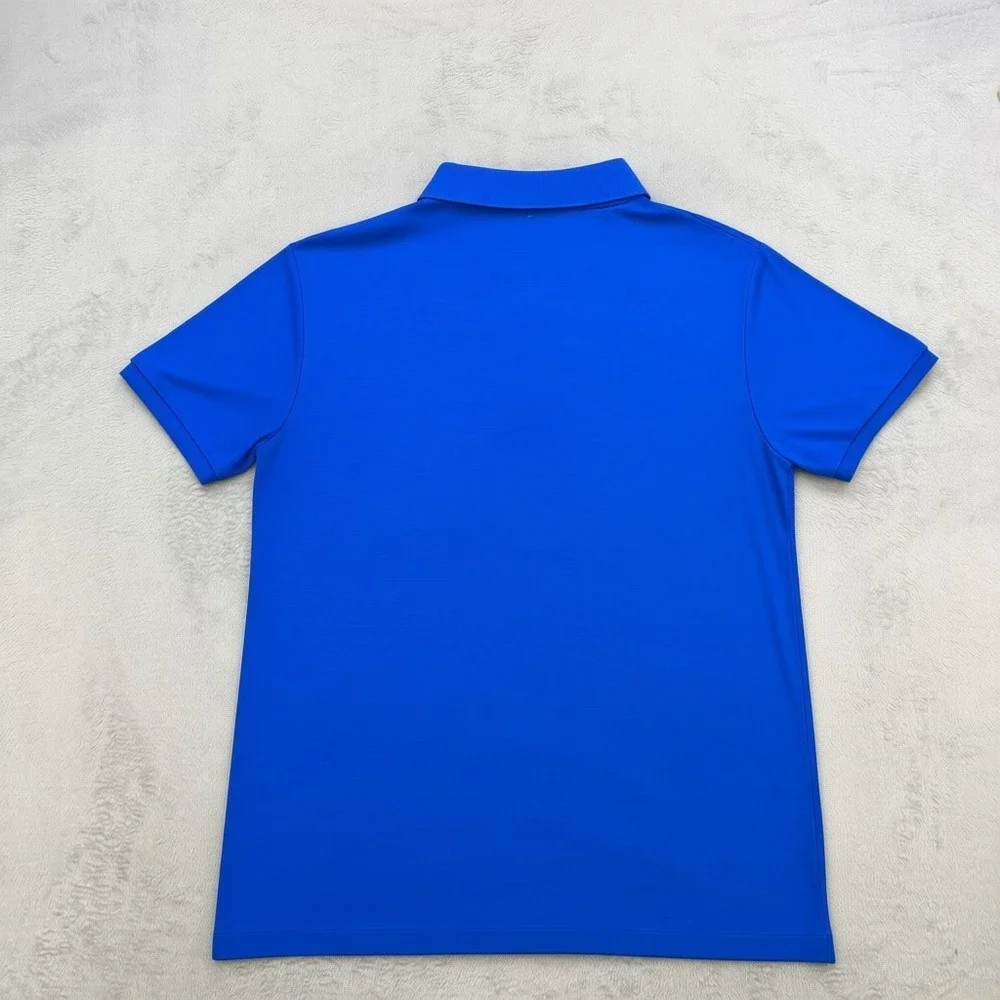 Polo Ralph Lauren Shirt Mens Large Blue Short Sleeve Yellow Pony Logo‎ Golf